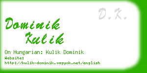 dominik kulik business card